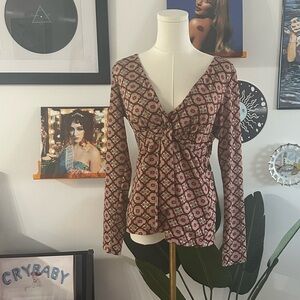 Printed 70’s style blouse